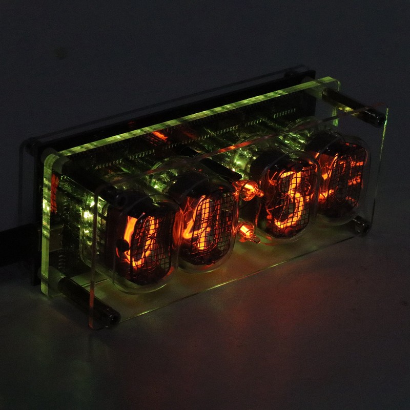 IN12 Glow Tube Clock with Remote Controller Electronic Digital Tube