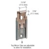 CRL Nickel Plated Adjustable Mirror Clip Set for 1/4" Beveled