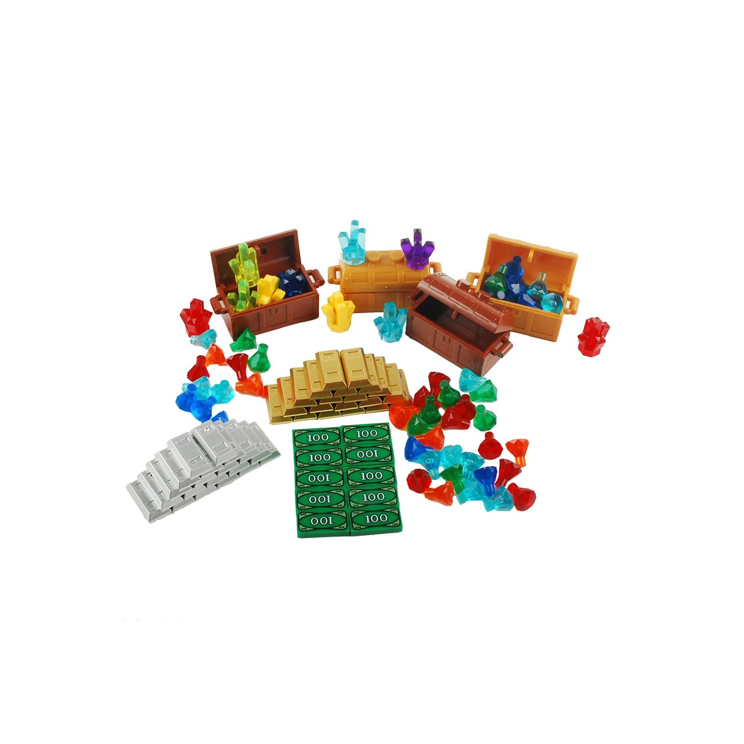 BAENRCY Treasure Accessories Set Building Blocks Bullion Money Gold Bar ...