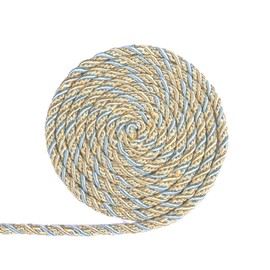 BEL AVENIR Twisted Cord, 0.27 inch 10Yards Cord Trim Basic Sewing Luxury Multicolor Handmade Crafts Nylon Cord for DIY, Home Decor, Embellishment(Blue)