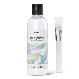 Nicpro Gloss Varnish for Acrylic Painting(4 oz, 120 ml), Non-Yellowing, Non-Toxic, Anti-Crazing, Clear Acrylic Varnish for Pro Artist & Hobby Painter on Canvas, Wood, Artwork, High Gloss Finish