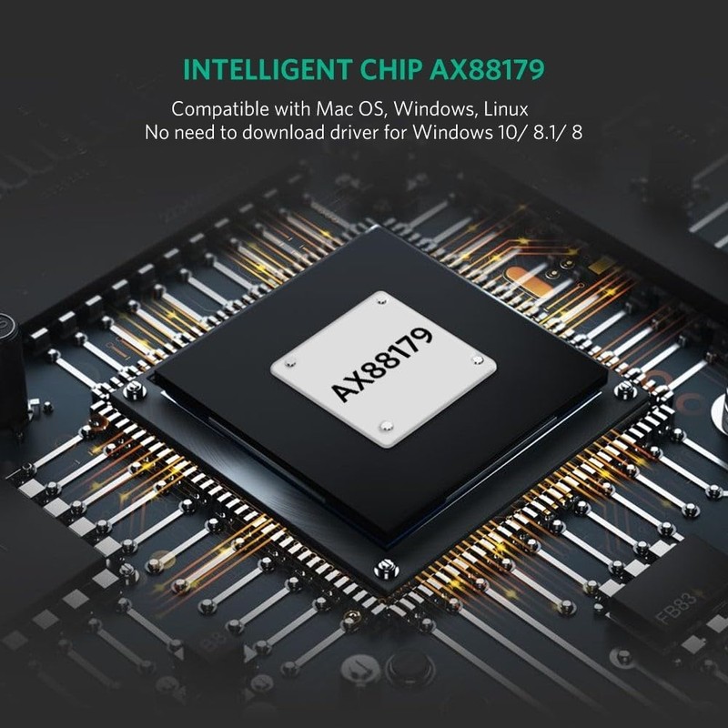 Ugreen USB Type C to 10/100/1000M Ethernet Adapter, Black