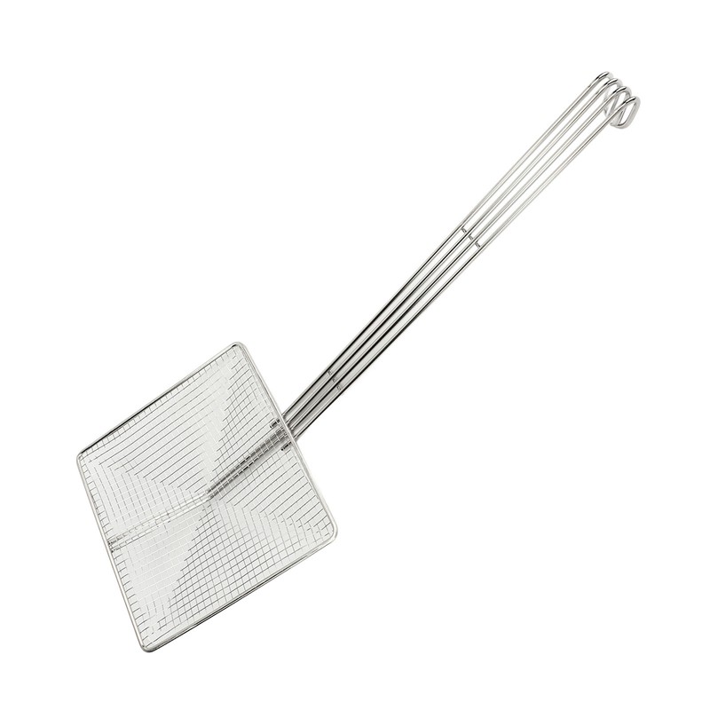 Stainless Steel Square Strainer Skimmer Ladle for Cooking Frying Kitchen