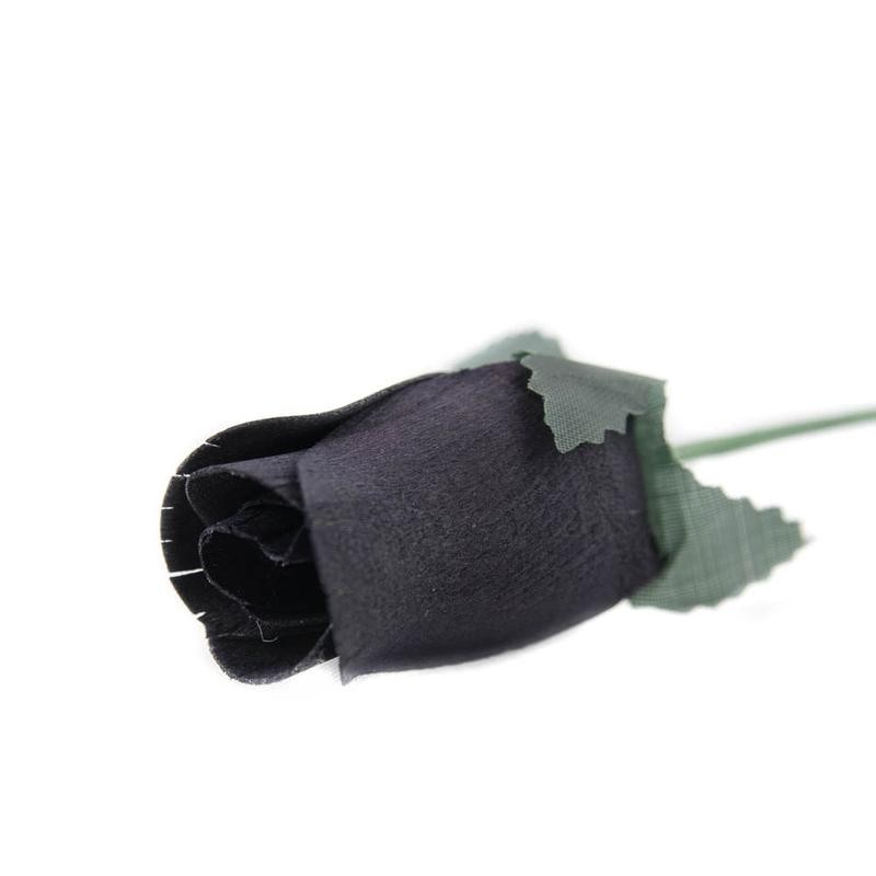 Black Closed Bud Roses 8-Pack