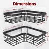 Sakugi Corner Shower Caddy - 2 Pack, Adhesive Shower Organizers,