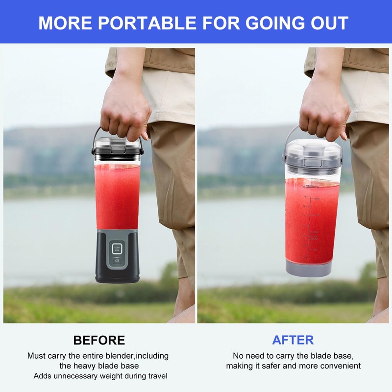 Replacement Blender Cup with Lid for Ninja Blast Portable Blender
