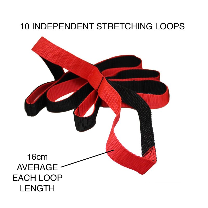 Yoga Stretch Strap with 8 Loops - Ideal for Yoga,