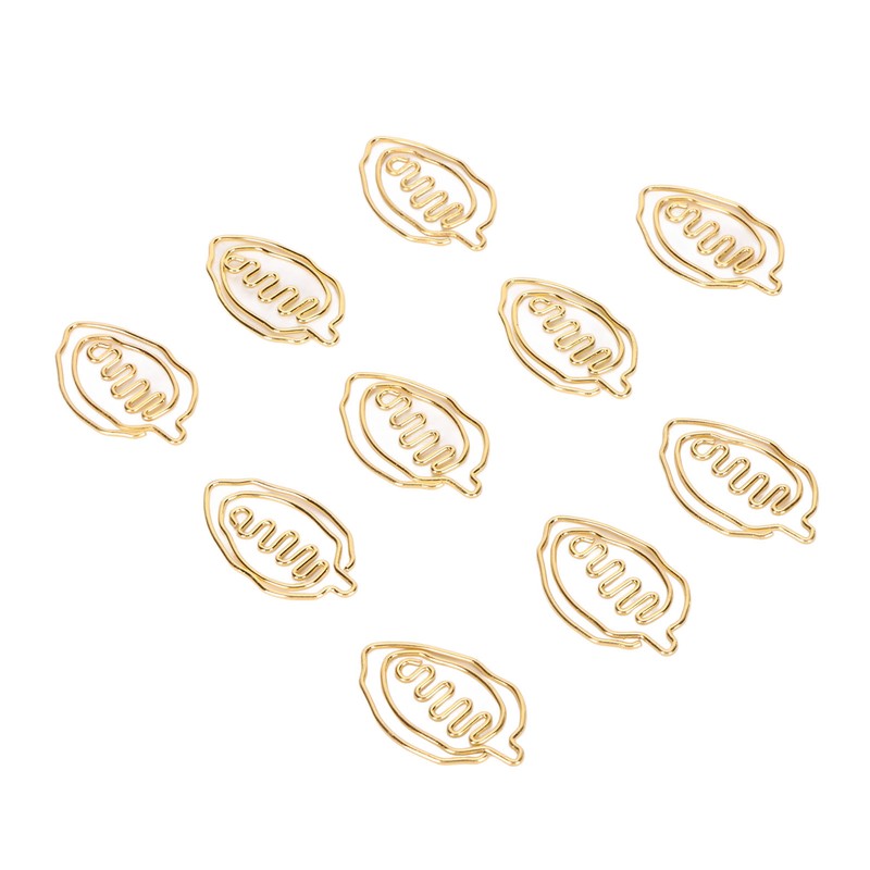 100pcs Special Shape Paper Clips Creatively Cute Plated Metal Bookmark