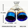 Papi Noah Dual 4" Twin Staggered BLUE BURN Exhaust Tip