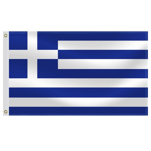 3×5 FT Greece Flag,Large Greek National Decor,Double Side Digital Printed