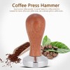 Stainless Steel Manual Coffee Powder Flat Tamper with Wood Handle