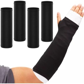 Treela 4개 팔 캐스트 커버 프로텍터 짧은 장식 슬리브 목욕 샤워용 탈착식 세탁 가능 Treela 4PCS Arm Cast Cover Protector Short Decoration Sleeve for Bathing Shower, Removable and Washable