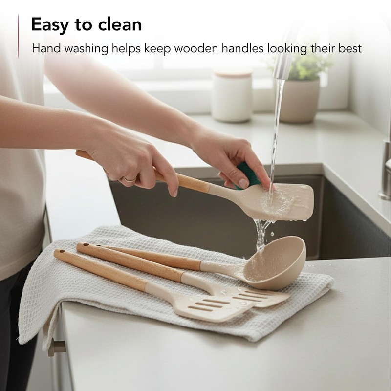 OVENTE Silicone Cooking Utensils Set, 17pcs Heat Resistant Kitchen Tools