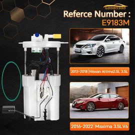 Electric Fuel Pump Assembly FIT 2013–2018 Nissan Altima 2.5L L4 / 3.5L V6 Sedan, 2016–2022 Maxima 3.5L V6 – Replace OE# E9183M, 17040-3TA0A, 3TA0B, 3TA0C, 3TA0D, SP4090M, FG1772