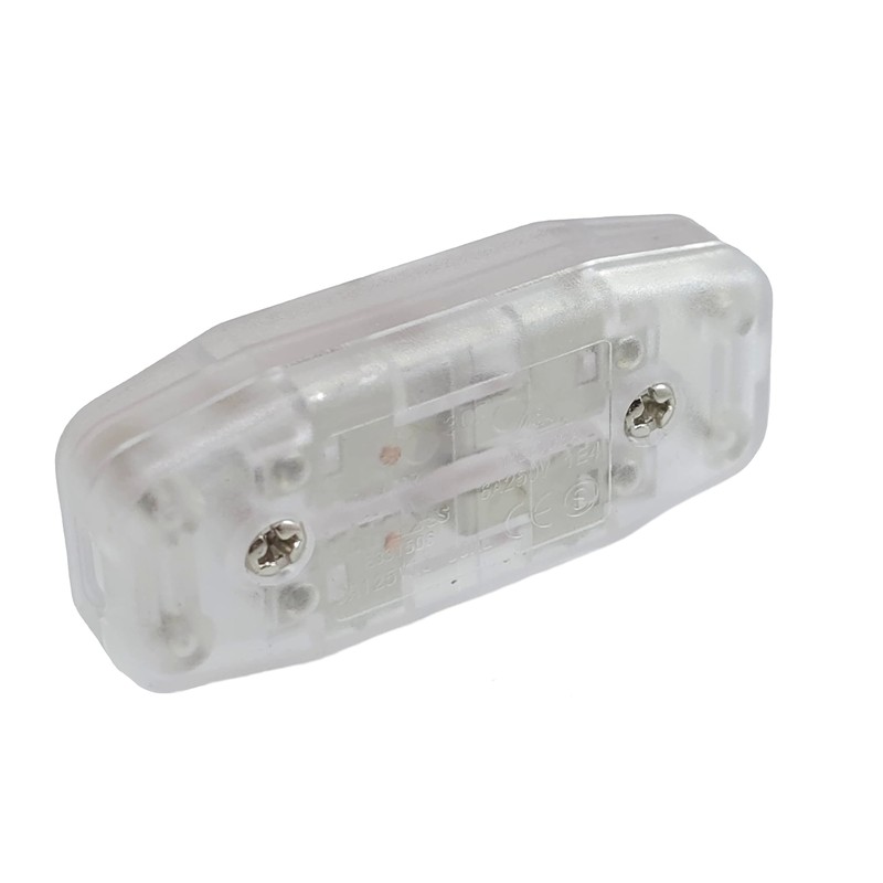 Lamp Switch, Intermediate Switch Transparent with Strain Relief and Screw