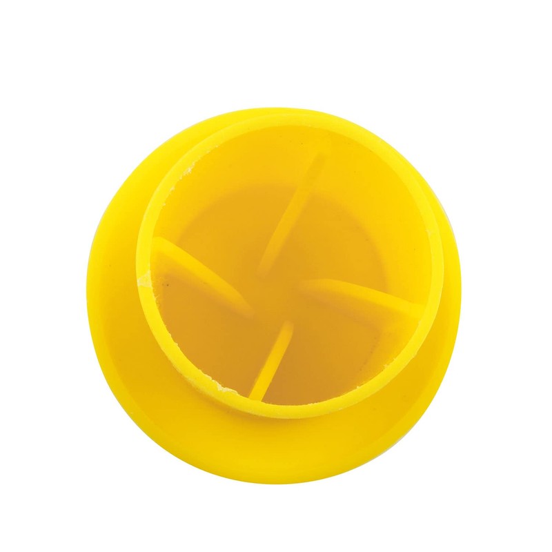JCBIZ 12pcs Plastic Reinforced Protective Cap Yellow Safety Mushroom Survey