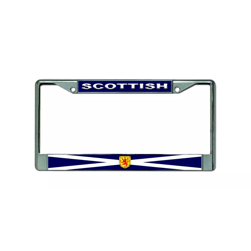 DIGIART SCOTLAND SCOTTISH FLAG The Saltire Chrome Metal Car License