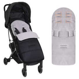 Pushchair Foot Muff Universal Cuddly Bag Baby Seat Sleeping Bag Windproof Baby Foot Muff Adjustable Pram Bag with Zip Soft Warm Leg Blanket for Pushchair Buggy Sports Pram