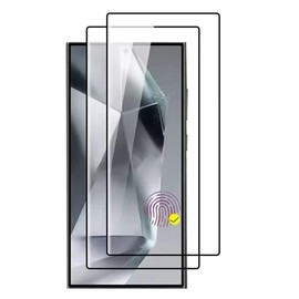 Generic Full Black Edge 3D Clear 9H Tempered Glass Curved/Flat Screen Protector Compatible with Galaxy S24 Series (Galaxy S24 Ultra)