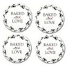 CAA Trading™ 100 x Baked with Love Stickers Baking Cakes