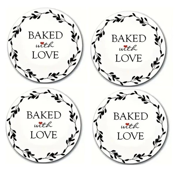 CAA Trading™ 100 x Baked with Love Stickers Baking Cakes
