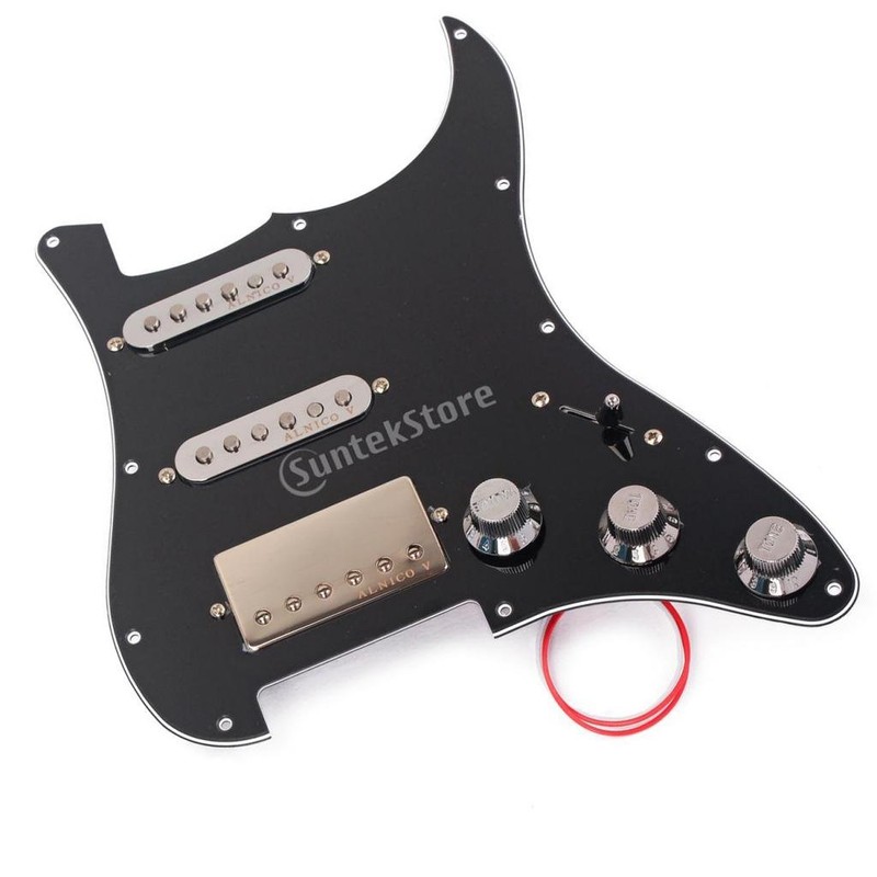 1 Set SSH Prewired Alnico 5 Pickup Pickguard for ST