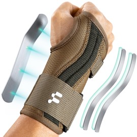 Fitomo Wear-Resistant Kevlar Wrist Support with Removable Aluminium Stays for Men Women, Carpal Tunnel Wrist Splint for Arthritis, Tendonitis, Repetitive Strain, Adjustable Wrist Brace for Work Sleep
