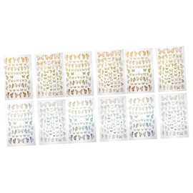 FOMIYES 3sets Butterflies Nail Art Stickers Nail Art Strips DIY 3D Stickers Bronzing Decals Boys and Girls 12sheets*3