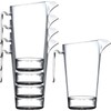Crystal Clear Polycarbonate Pitcher Jug (2.2L/4 Pints) Stackable, Dishwasher Safe