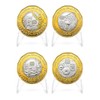 Genérico Set de 4 Distintas Medallas Conmemorativas Mexico 20 Pesos