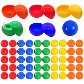 Piuluvor® Pack of 50 Tombola Balls, Lottery Balls, 3 cm, Separable Plastic Balls, Small Ball Balls for Filling for Party Gifts, Party Games, Festive (5 Colours)