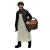 Melody Jane Dolls House People Baker with Basket of Fresh Bread Resin Figure