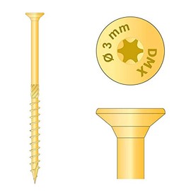 DMX - Wood Screws Torx - Chipboard Screws - Screws 3.0 x 40 - Construction Screws - Screws Set of 500 - Patio Screws - Torx Set - Wood Screws - Countersunk Screws Set