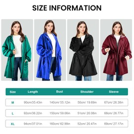 LAMA Women Plus Size Rain Jacket with Hooded, Lightweight, Waterproof Rain Coat with Big Pocket, Windproof Windbreaker Jacket for Climbing, Cycling, Camping, Hiking,Traveling,Fishing, Outdoor,EGN,XL