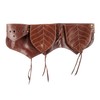 Sleek and Studded Leather Hip Belt-Brown-One Size