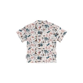 Sterntaler Swimming Shirt Short-Sleeved Safari Print - UV Protection 50+ Swimming Shirt with Crew Neck - Boys UV Shirt with Zip in Shoulder Seam - Baby Swimwear, ecru, 116