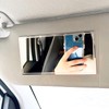 Stainless Steel Car Sun Visor Vanity Mirror, Unbreakable Rear View