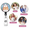 Lovely cat Retractable ID Card Badge Holder with Alligator Clip,