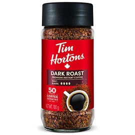 Tim Hortons Café Instantáneo Liofilizado Tostado Oscuro 100% arábica, 100% colombiano 100g