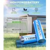 BITPOTT Bright Solar Pathway Lights Outdoor 2 Pack, 2-in-1 Warm&Cool