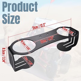 Canitu Grab Bar Dual Cup Holder,Motorcycle A3 Steel Powder Coated Drink Holder for Honda Talon 1000R/X 2019-2023 for HondaTalon 1000X-4 for KawasakiTeryx KRX 1000 2020-2023 (New)