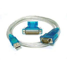 Monoprice USB 2.0 to RS-232 DB-9 Male and DB-25 Male Serial Converter Cable, 1Mbps Data Transfer Rate, 70 Inch