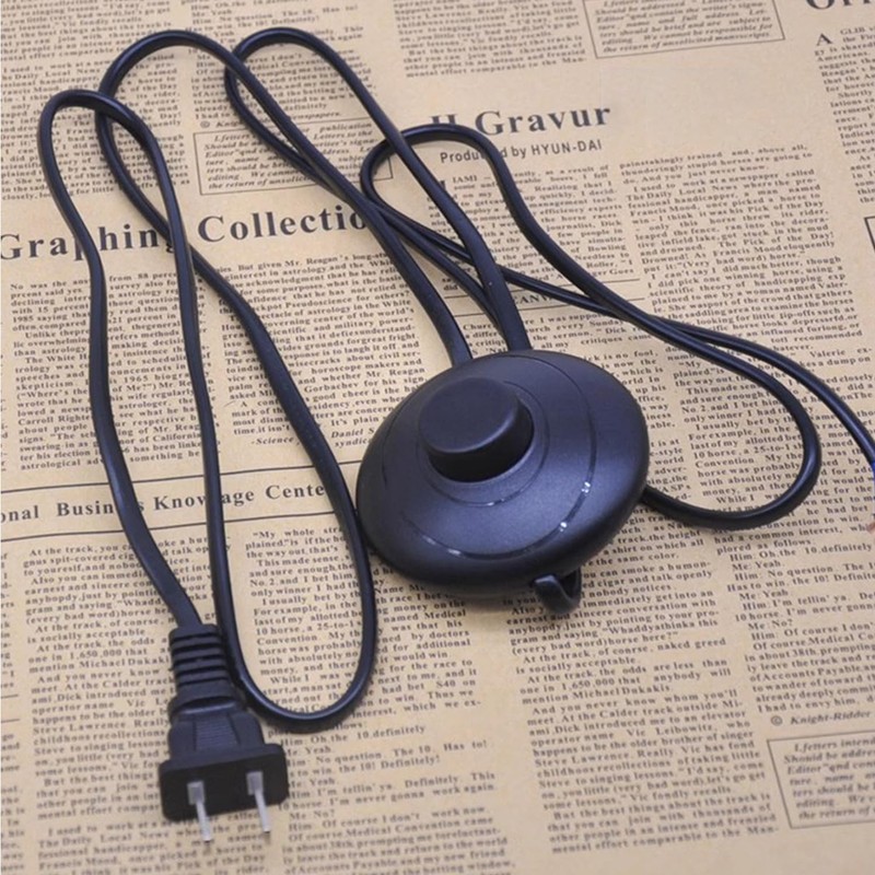 Helunsi 3Pcs Floor Lamp Foot Switch, Black Foot Pedal Switch,