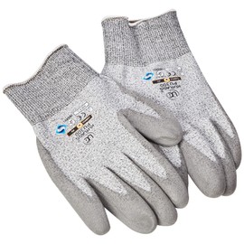 Ultimate Industrial PU300/09 PU300 Kutlass PU Coated Cut Resistant Work Gloves, 1 Pair, Size 9/Large, Grey