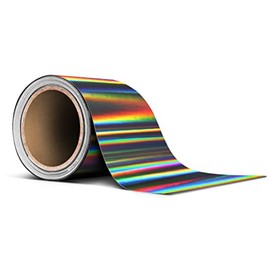 VViViD Black Holographic Lazer Chrome Air-Release Adhesive Vinyl Pinstripe Tape Roll (2 Inch x 20ft)