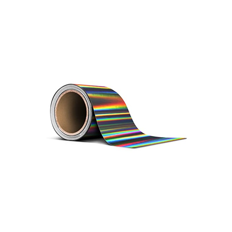 VViViD Black Holographic Lazer Chrome Air-Release Adhesive Vinyl Pinstripe Tape