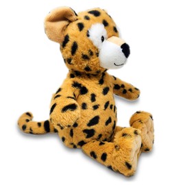 PLUSHOLOGY Cheetah Stuffed Animal; Ultra Soft and Cuddly Big Cat Plush for Kids 3 Years Old to Adults; Child-Safe Embroidered Eyes with Ribbed Accents for a Unique Aesthetic (9" Tall Seated)