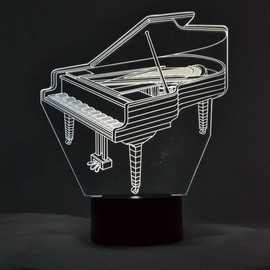 Piano - 3D LED LAMP Optical Illusion Light with 7 Color Changing Lighting Effects