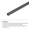 sourcing map 4 Pack Carbon Fiber Rod, 5mm x 150mm