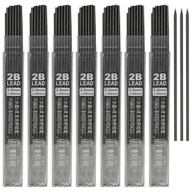 Maydahui 120 Pieces 2B Lead Refills 2.0 mm Smooth Mechanical Pencil Refills Break Resistant Bold Thickness Graphite 12 Leads Per Tube for Students Drawing Project Painting Compasses Core